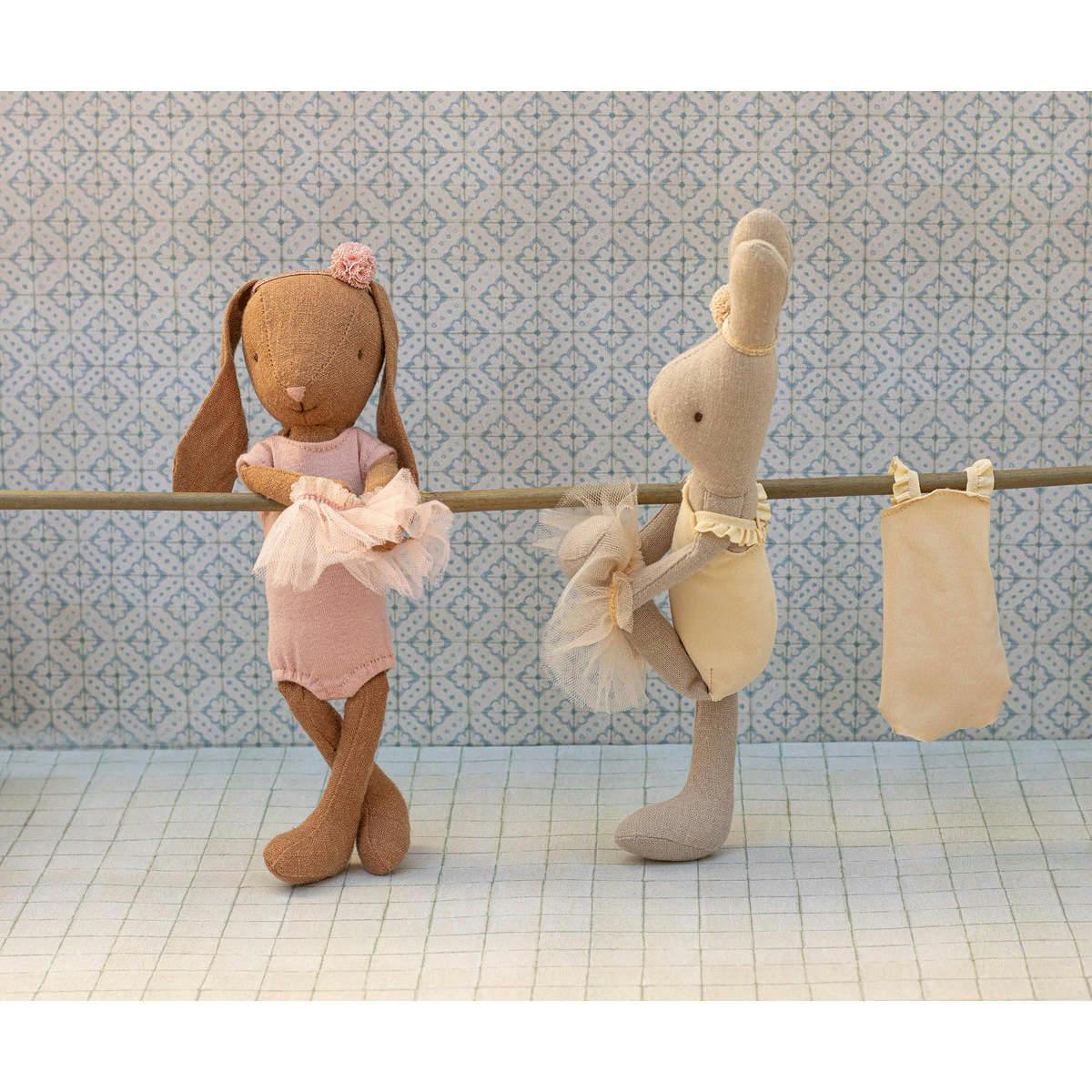 Bunny size 1, Chocolate brown - Ballet suit and skirt rose