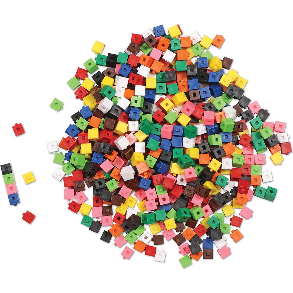 Interlocking Centimeter Cubes Set of 1000