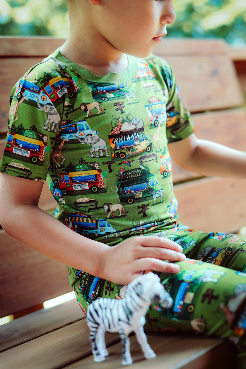 Wild Card Short Sleeve Pajama Set