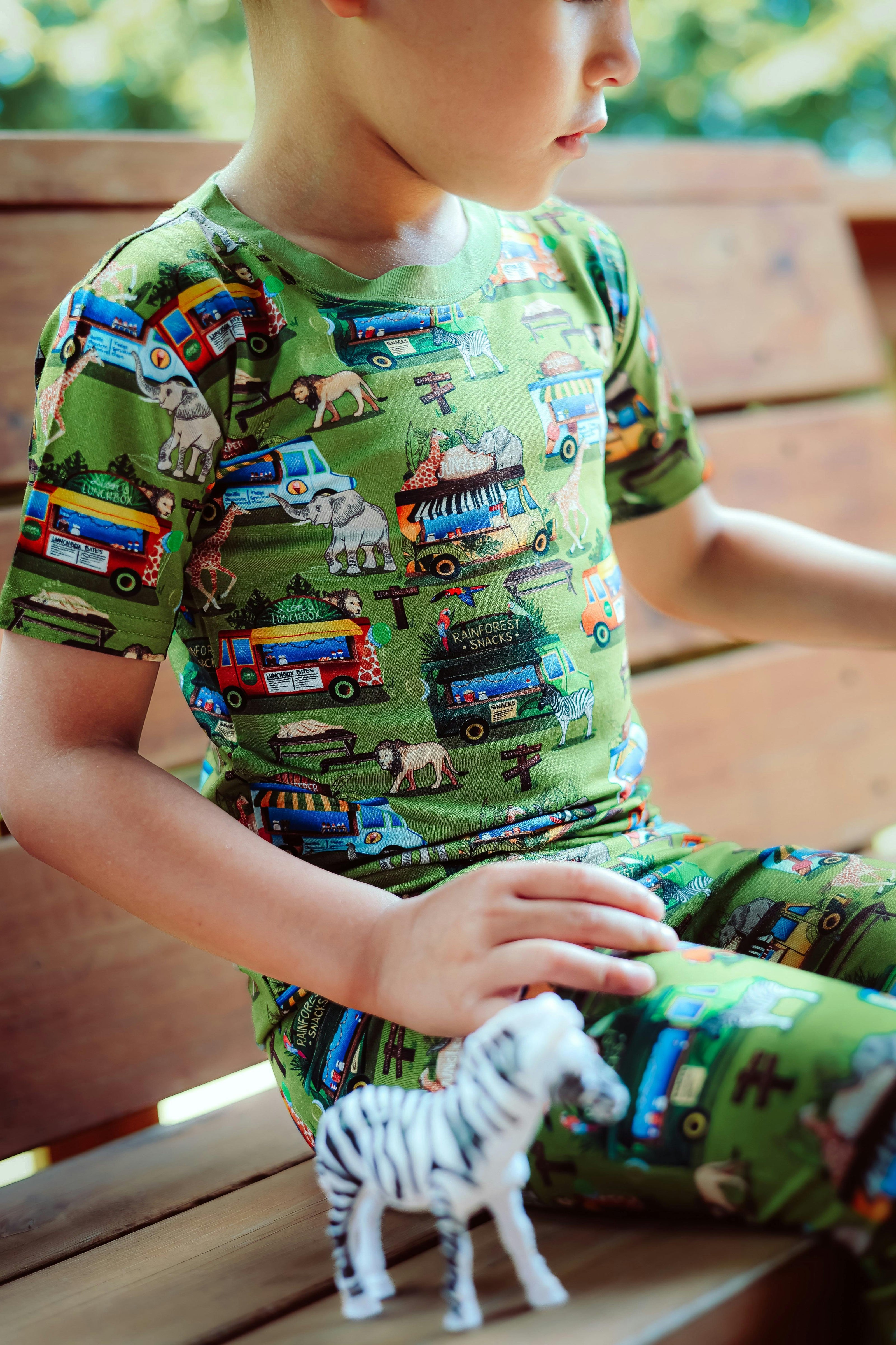 Wild Card Short Sleeve Pajama Set