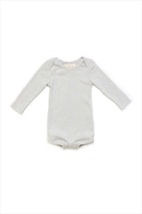 Long Sleeve Crawler w/ Snaps Pale Gray