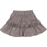 Velour Tired Ruffle A-Line Short Skirt