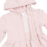 Veiled Pink Bows - Zip Peplum Hoodie