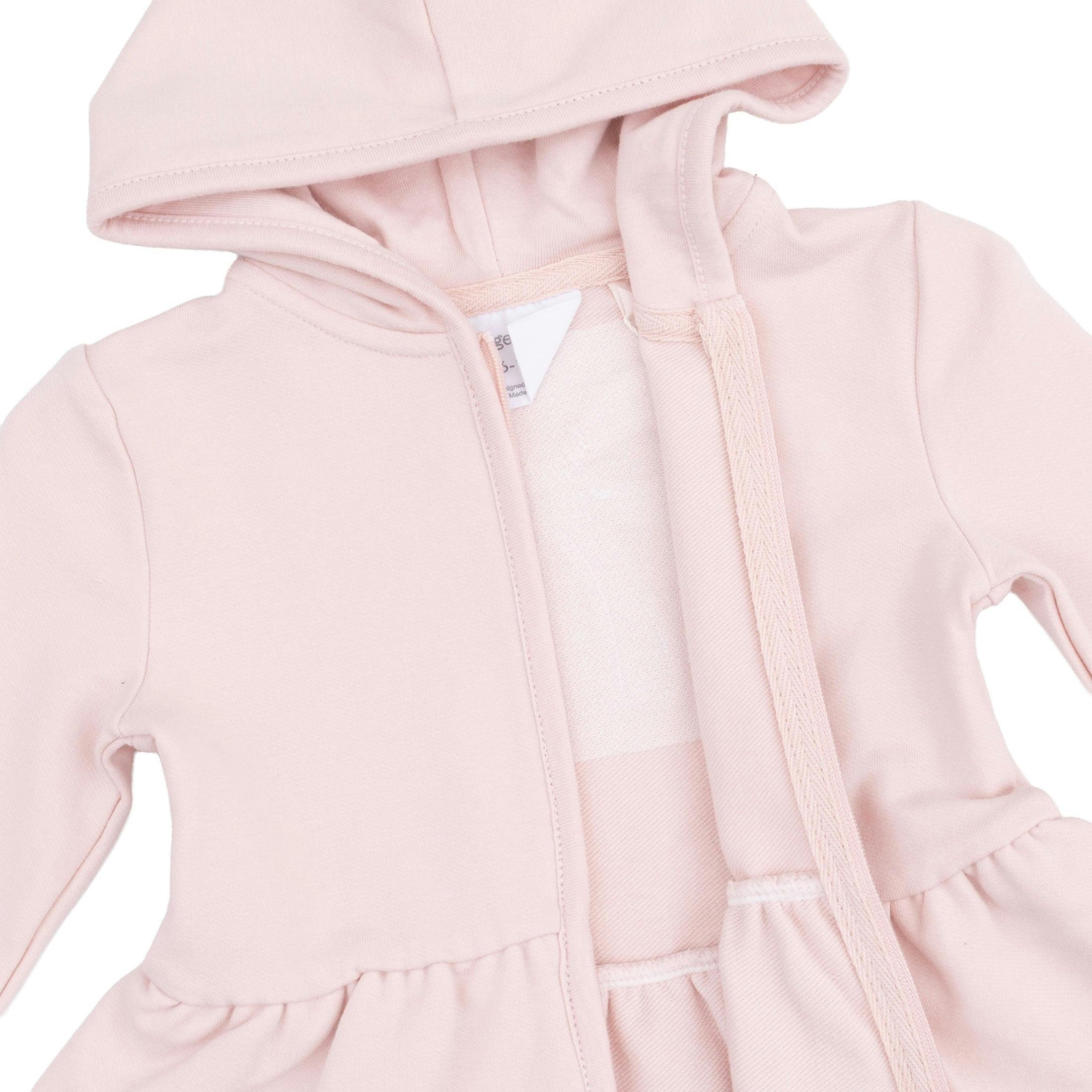 Veiled Pink Bows - Zip Peplum Hoodie