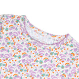 girls orchid floral pima pajamas set