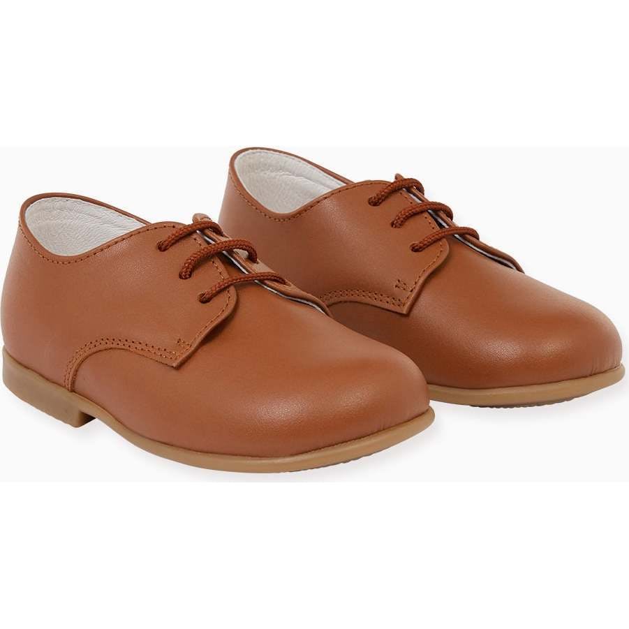 Tan Leather Toddler Inglesito Ceremony Shoes