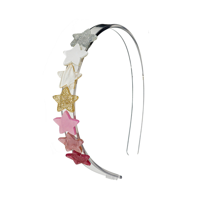 Stars Pearlized Pink Headband