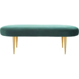 Corinne Velvet Oval Bench