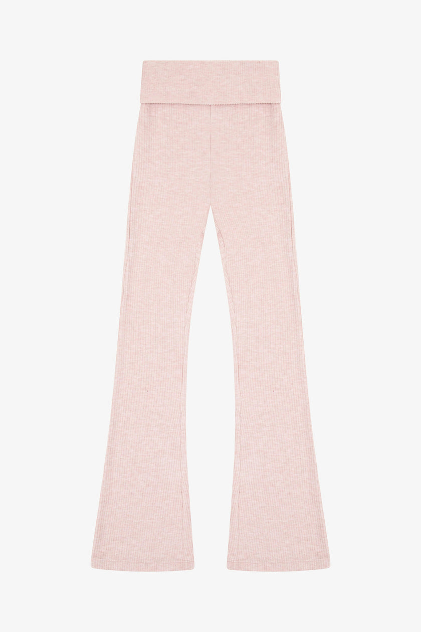 Tenly Hacci Rib Waisted Flared Pants
