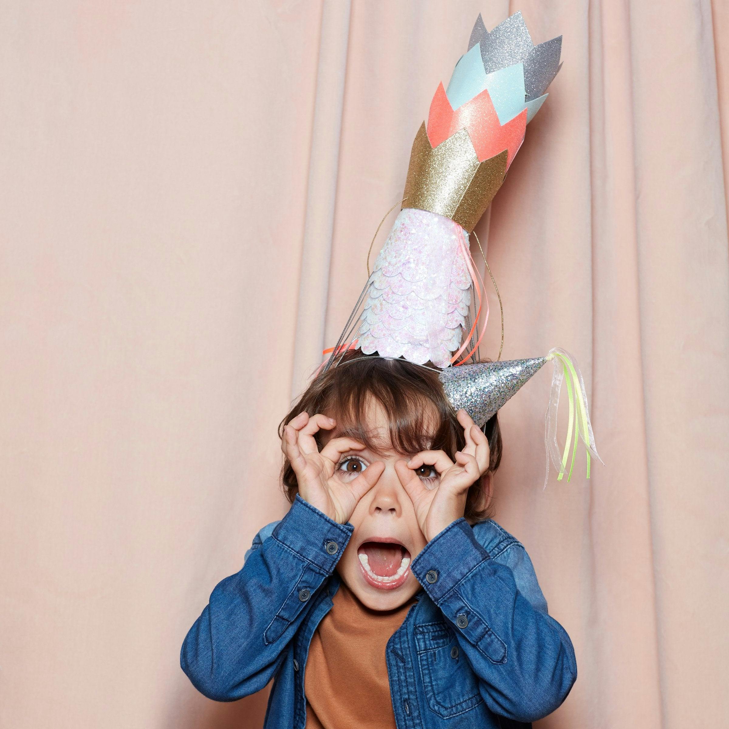 Mini Glitter Party Crowns