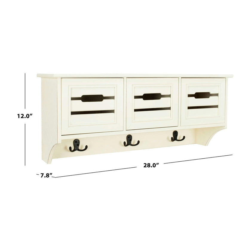 Leon Hanging 3-Drawer Wall Rack