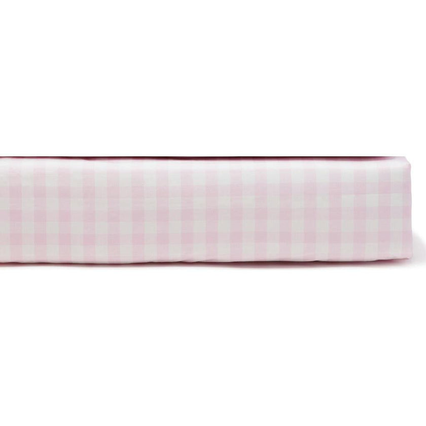 Luxe Premium Percale Bed Sheets in Pink Gingham