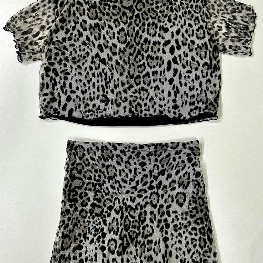 Girls 2 Piece Mesh Skirt Set