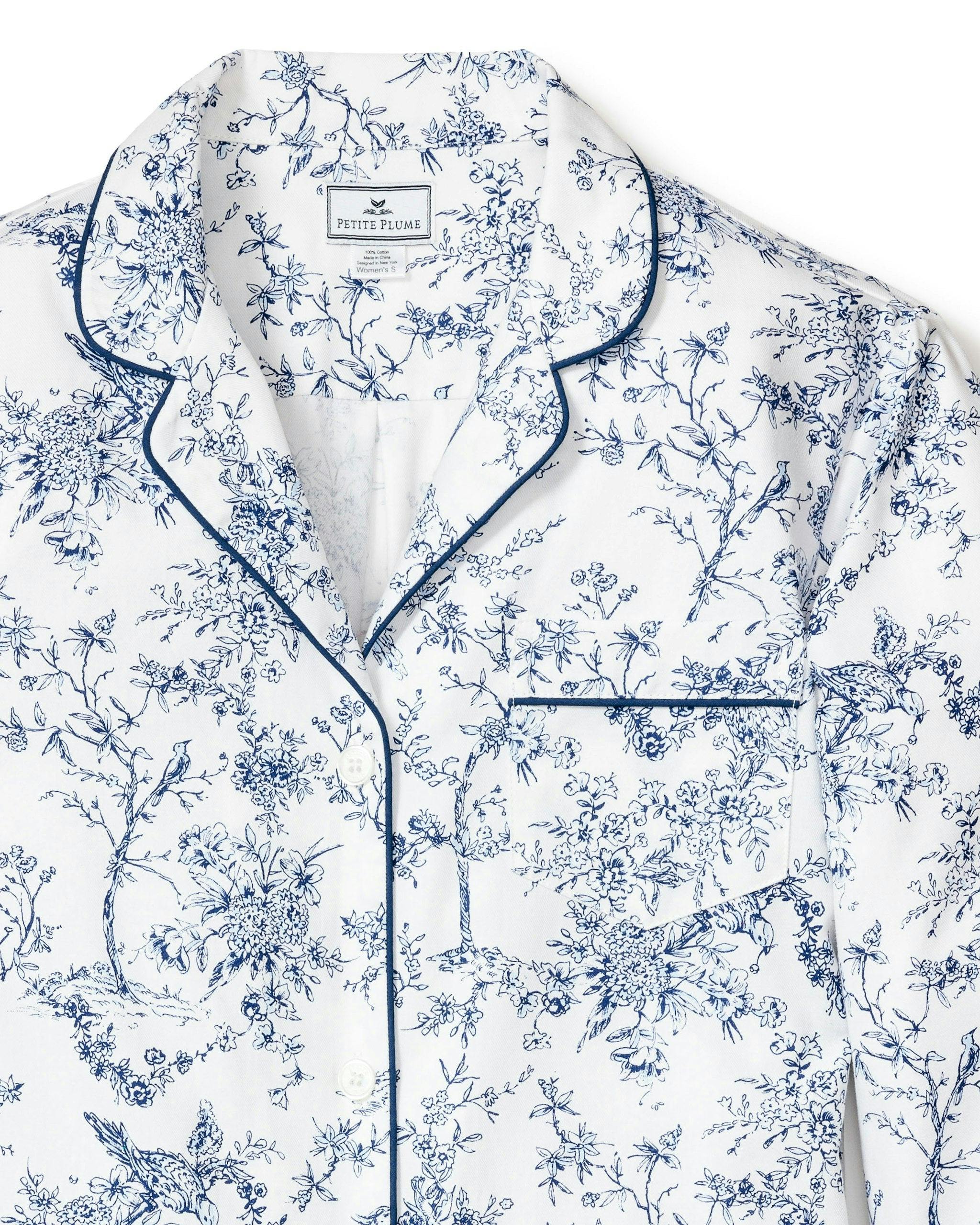 Women's Twill Nightshirt in Timeless Toile