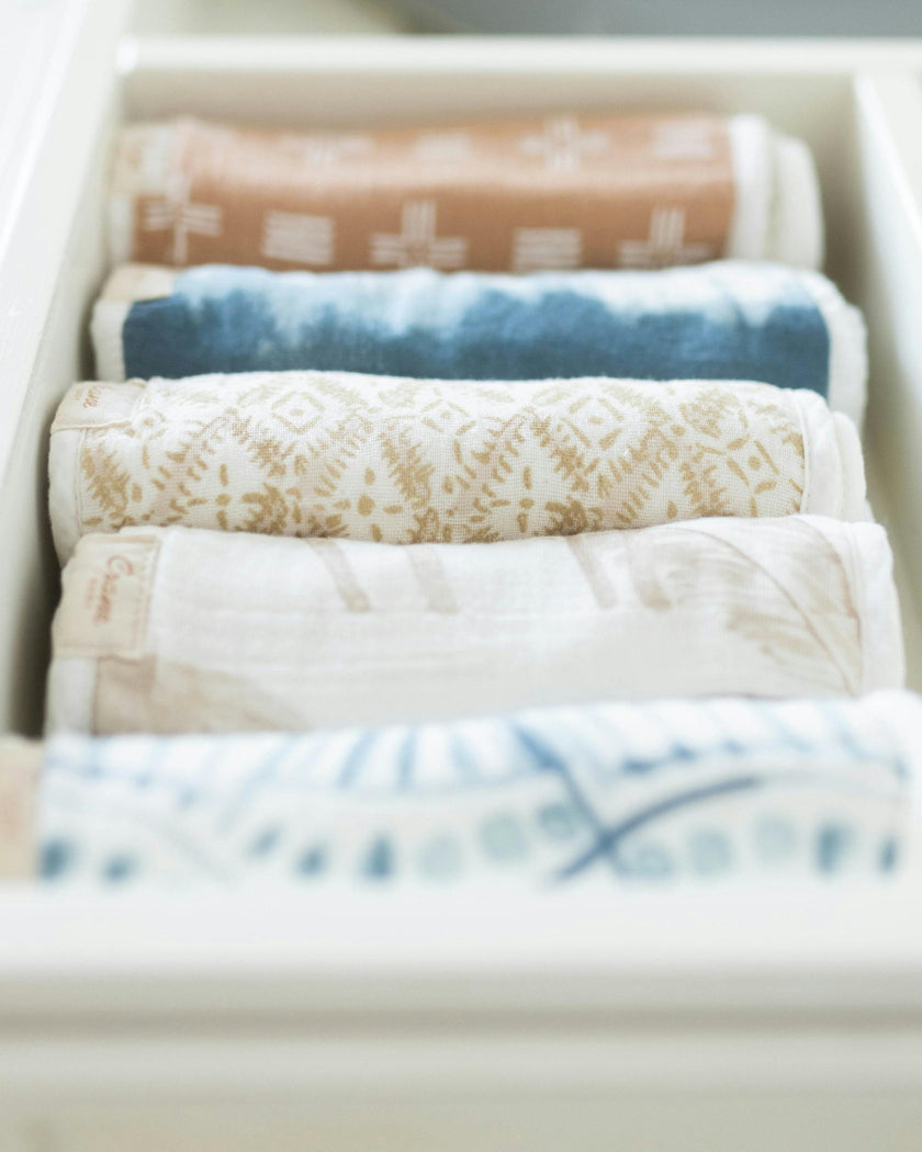 Caspian Whale Cotton Burp Cloth (Set of 3)