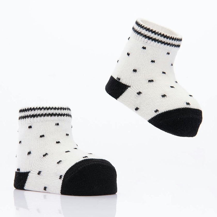 White 3pc Bow Tie Print Socks Set