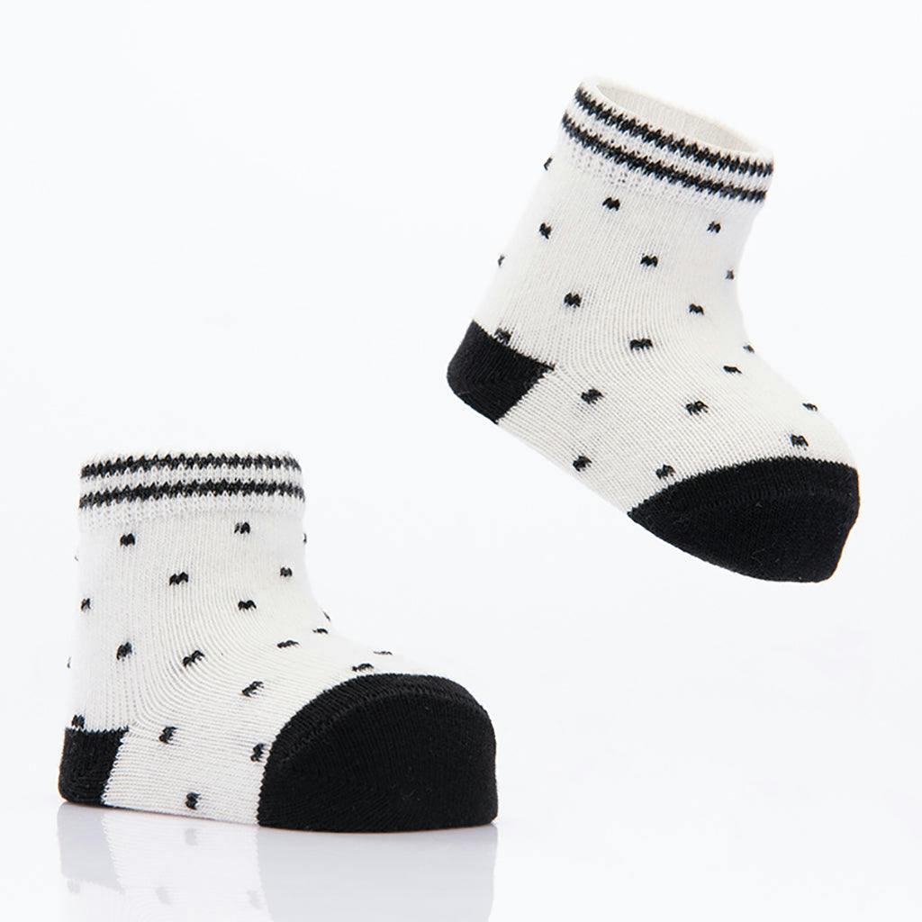 White 3pc Bow Tie Print Socks Set