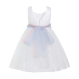 White Elarisse Floral Waist Dress