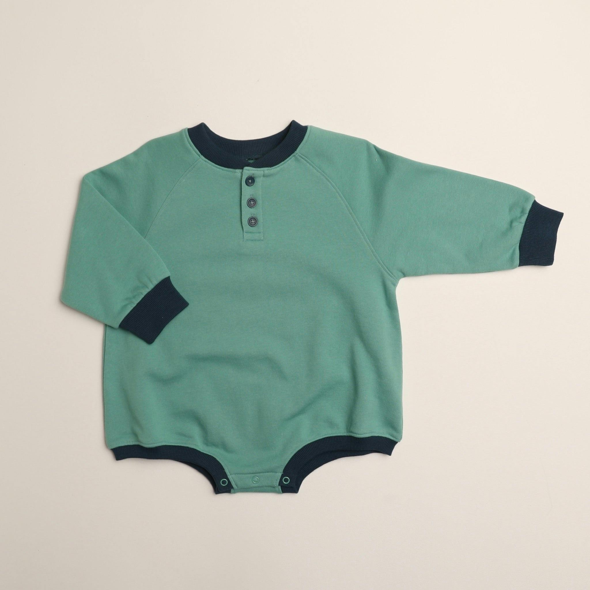 Graham Romper in Mineral Green