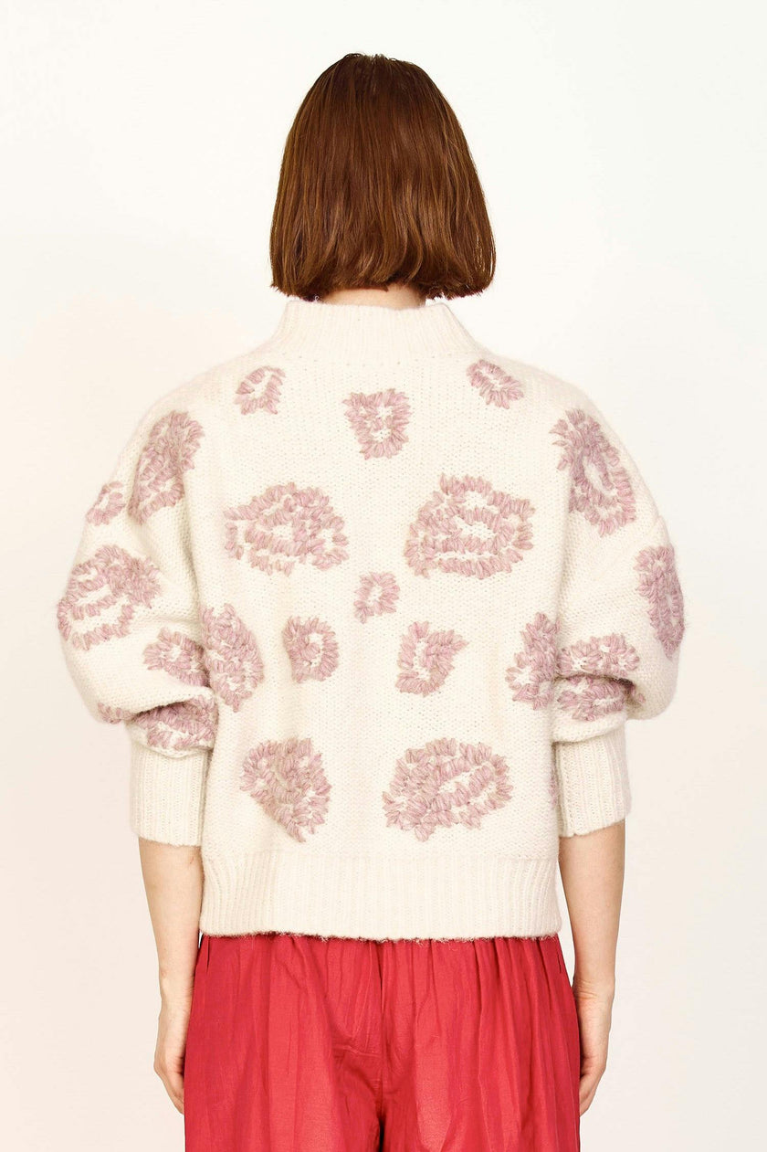 Cusco Waterlily Pullover in Ivory/Fawn