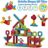 244 Pcs Bristle Shape Tile 3D Building Block set
