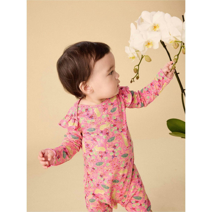Ruffle Shoulder Baby Romper