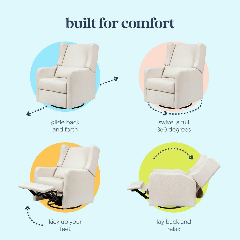 Carter's Arlo Recliner and Swivel Glider | Water Repellent & Stain Resistant Fabric