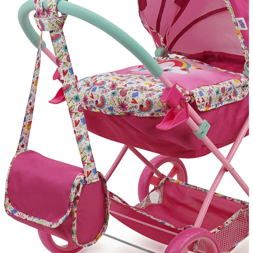 Baby Alive Deluxe Classic Doll Pram - Pink & Rainbow