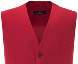 Red Solid Vest & Bowtie