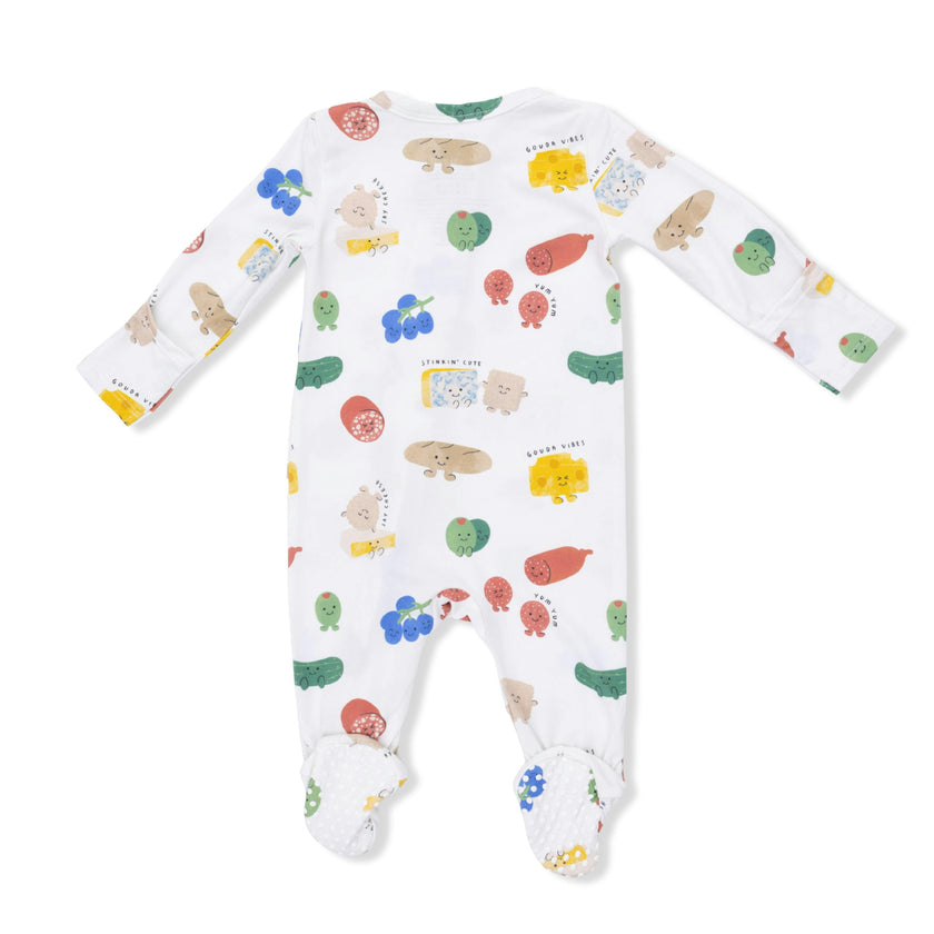 Charcuterie Cuties - 2 Way Zipper Footie