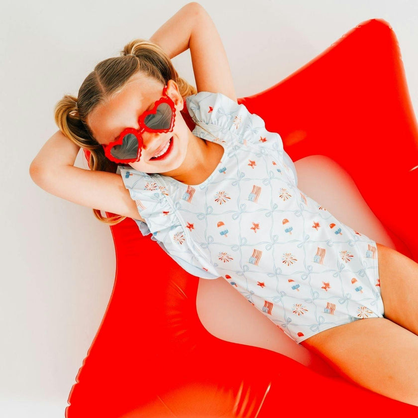 Patriotic Trellis Bathing Suit