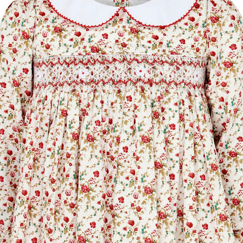 Flora Hand Smocked Floral Dress