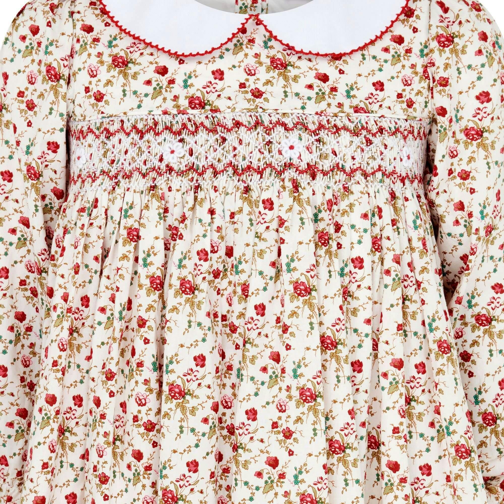 Flora Hand Smocked Floral Dress