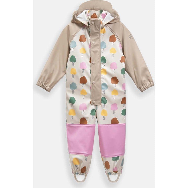 Tree Print Rain Coverall Jumpsuit