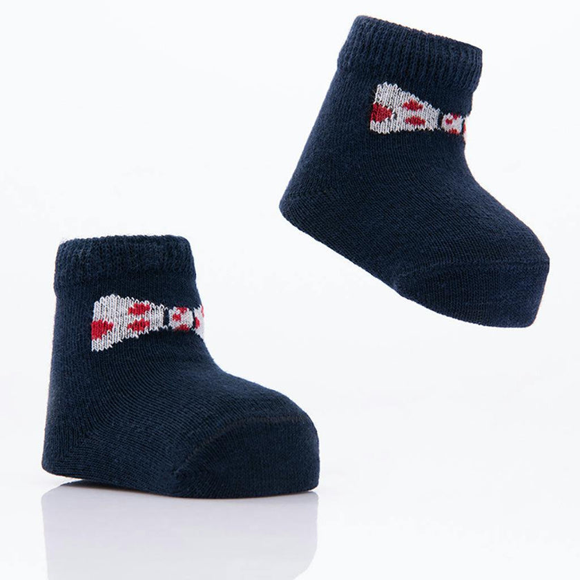 Navy 3pc Bow Tie Socks Set