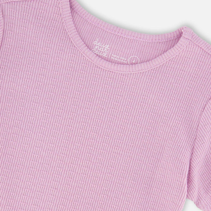 Crinkle Jersey T-Shirt Lilac