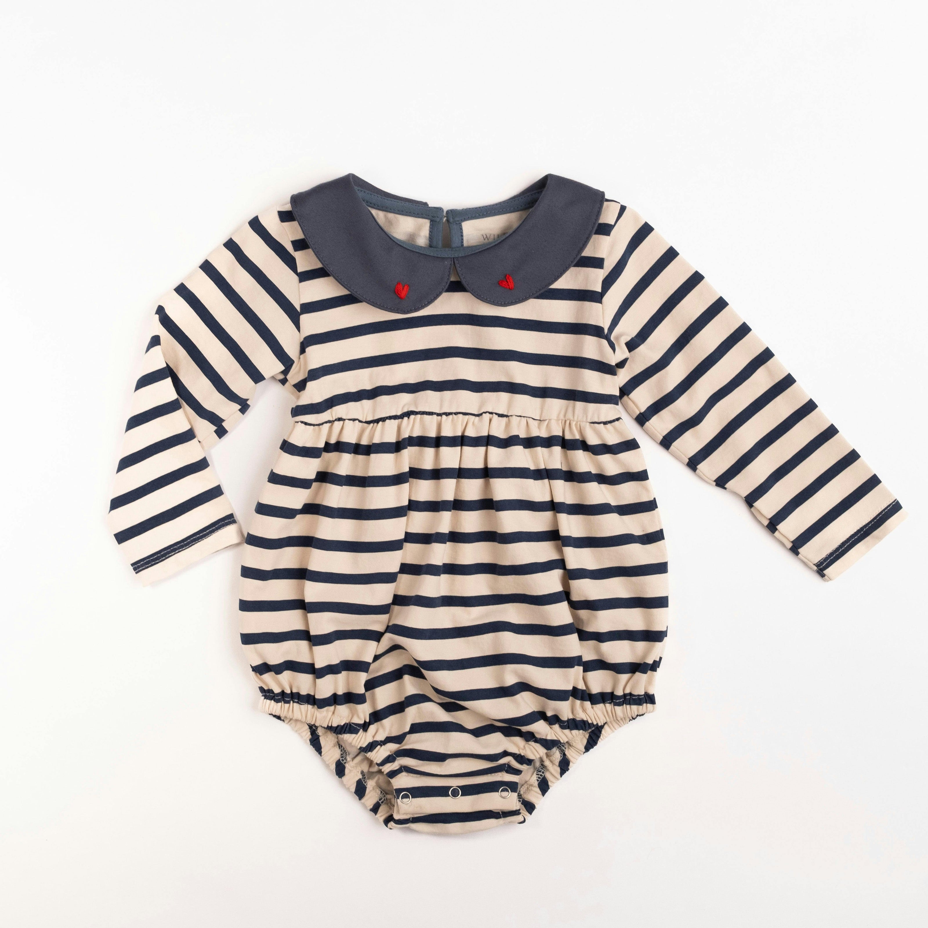 Marina Romper in Navy Stripe