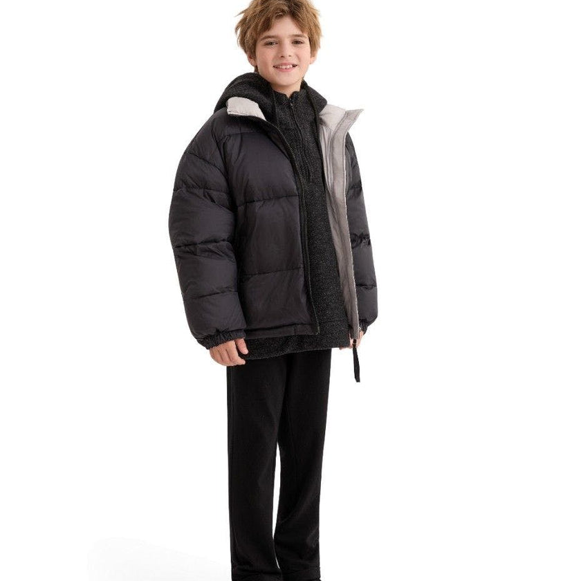 Black Quilted Puffer Jacket