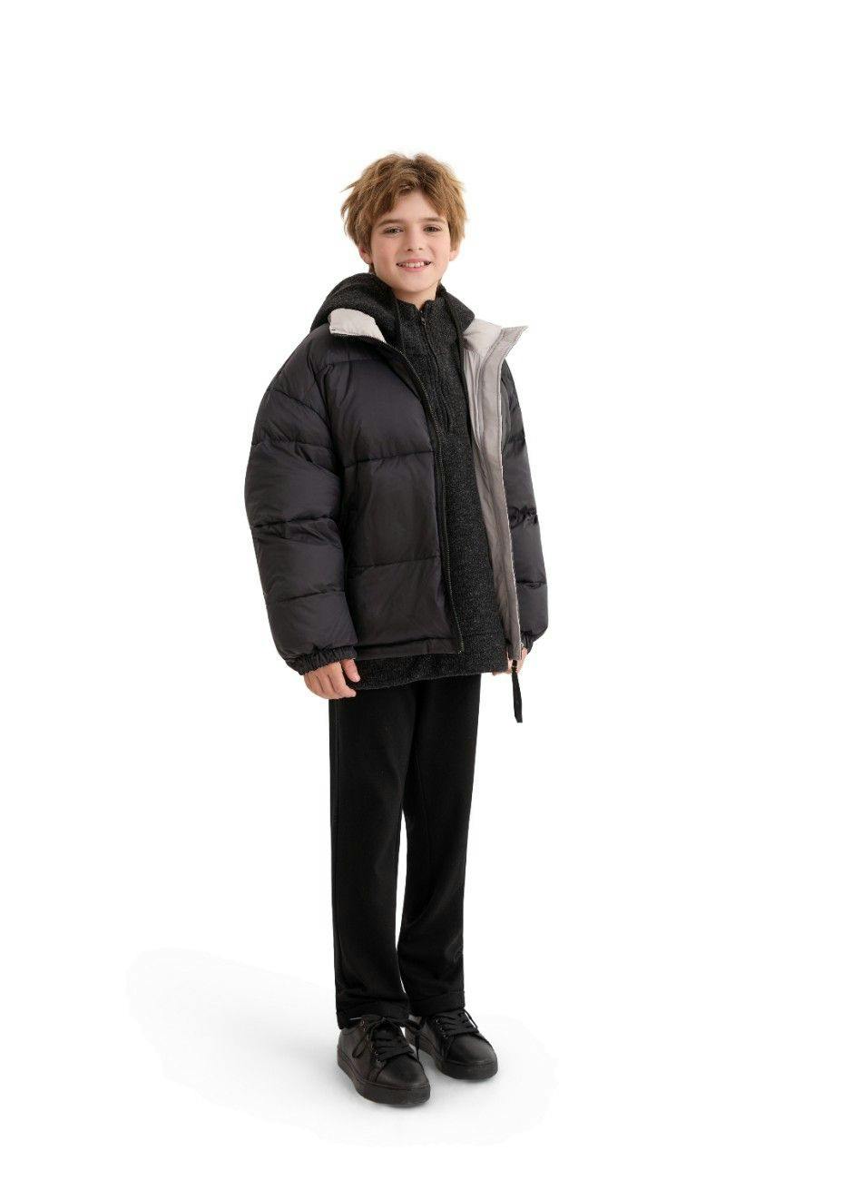 Black Quilted Puffer Jacket
