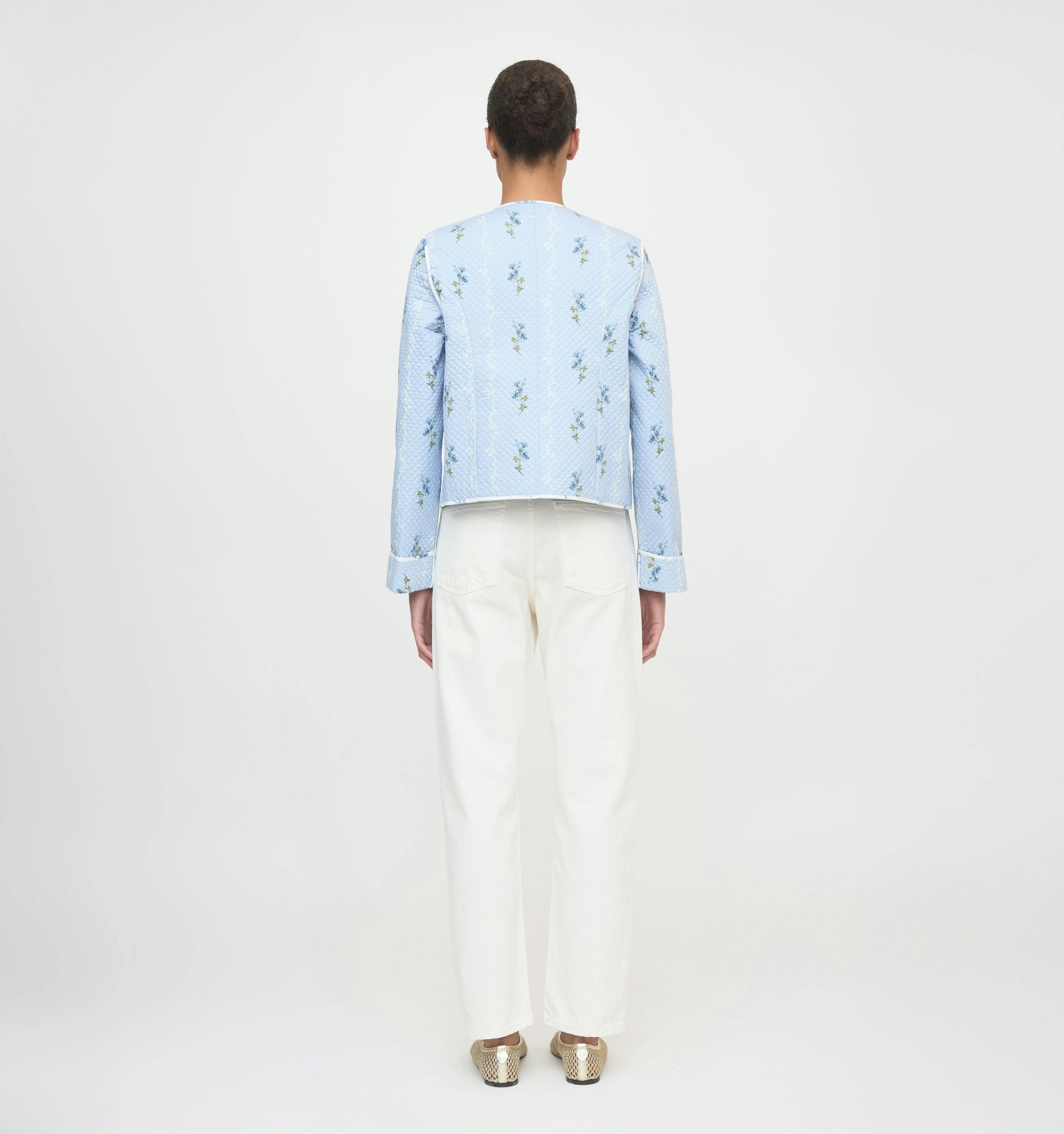 The Cropped Rowan Jacket - Bluebell Waltz