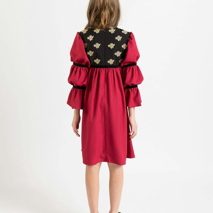 Bella dress (pink without golden embroidery blooms)
