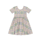 Spring Cascade Bamboo Twirl Dress