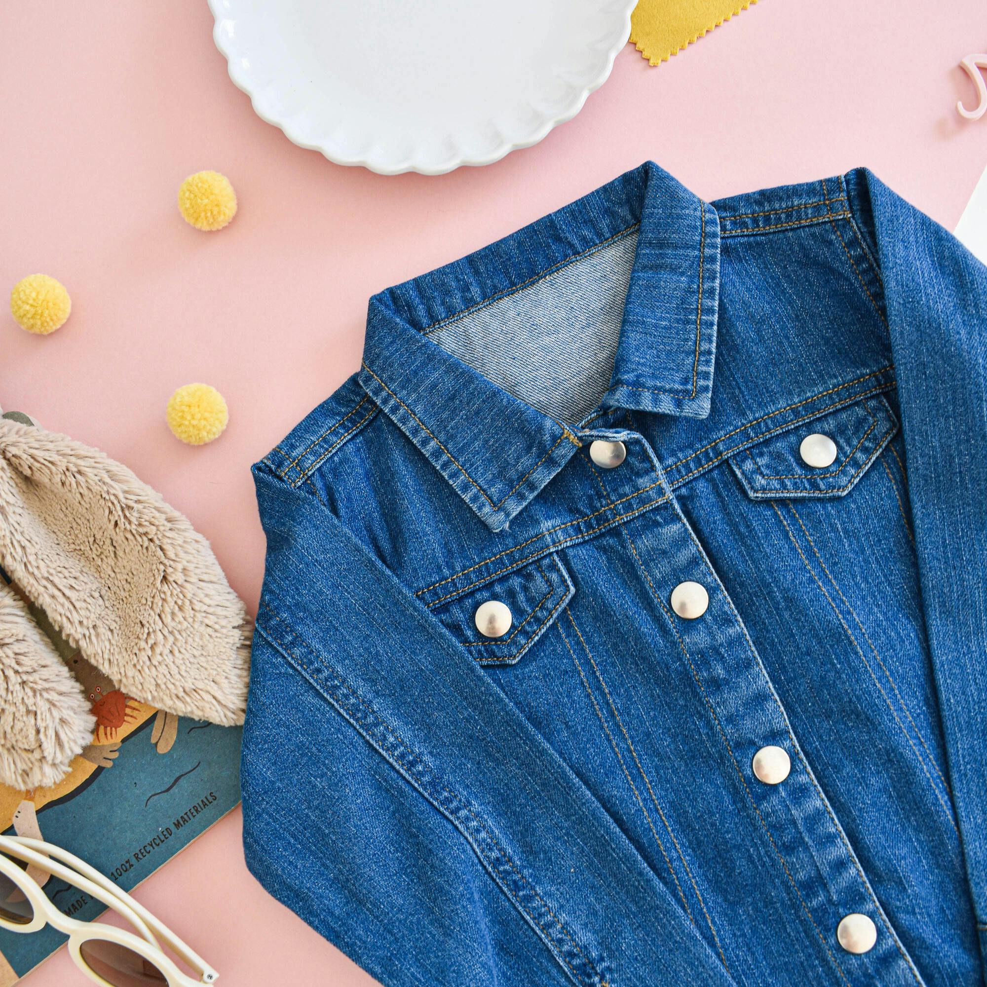 Liberty of London Children's Personalised Denim Jacket, Blue