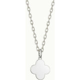 Personalized Enamel Clover Cross Necklace, Sterling Silver