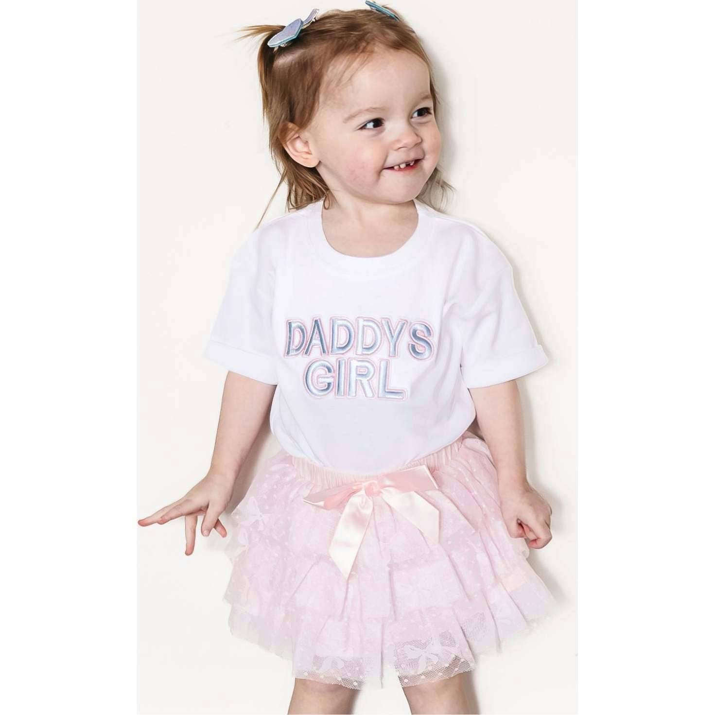Daddy's Girl Patch Short Sleeve Romper - White