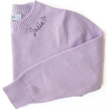 Monogram Embroidered Crewneck Sweater with Glitter
