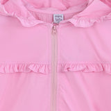 Pink Light Jacket with Ruffle Hood