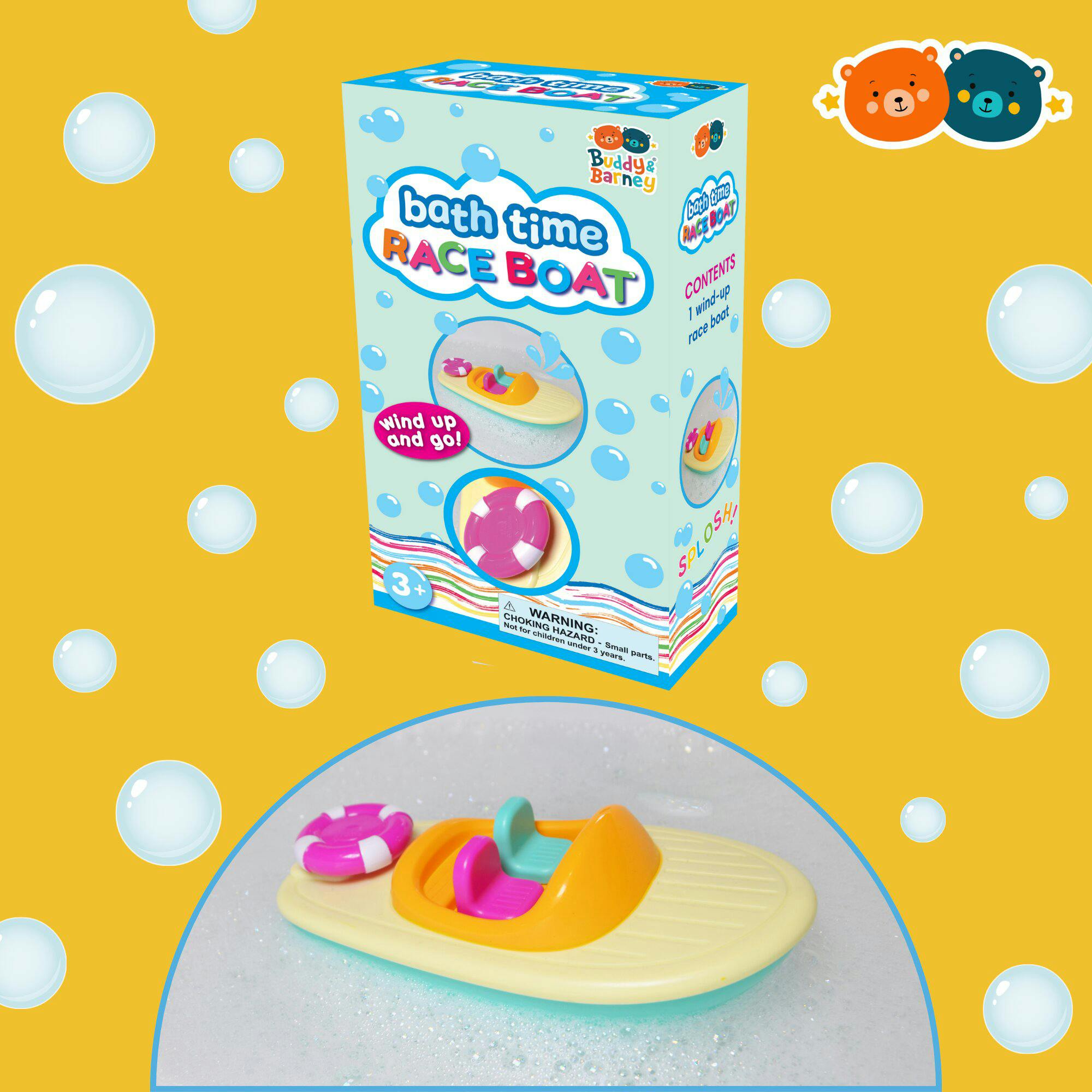 Bath Time: Wind-Up Race Boat