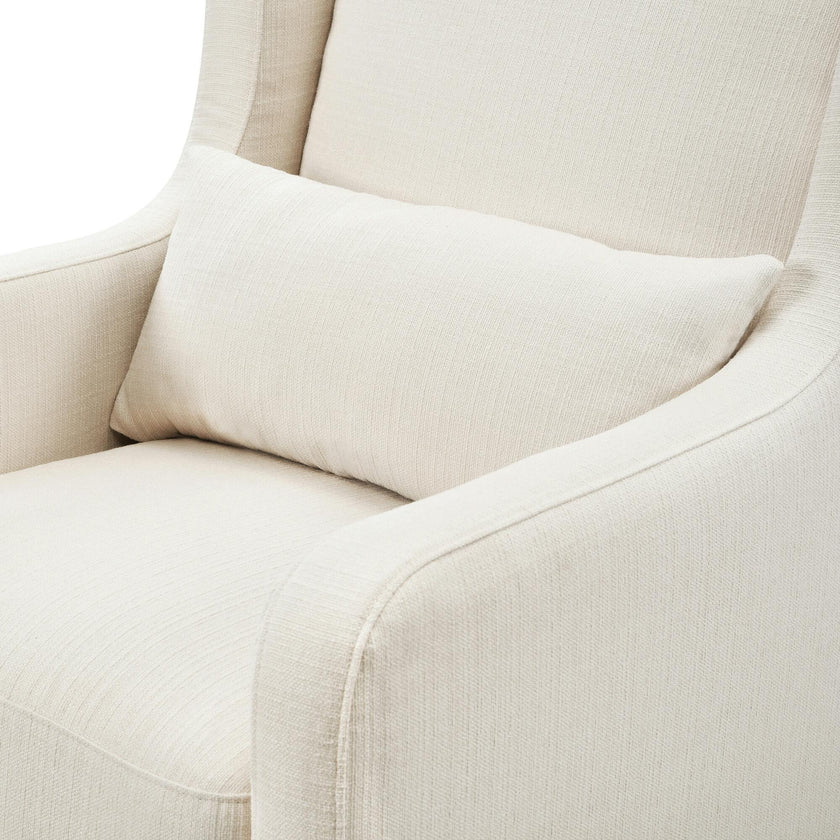 Adrian Swivel Glider with Storage Ottoman