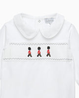 Baby Smocked Onesie in Guardsman